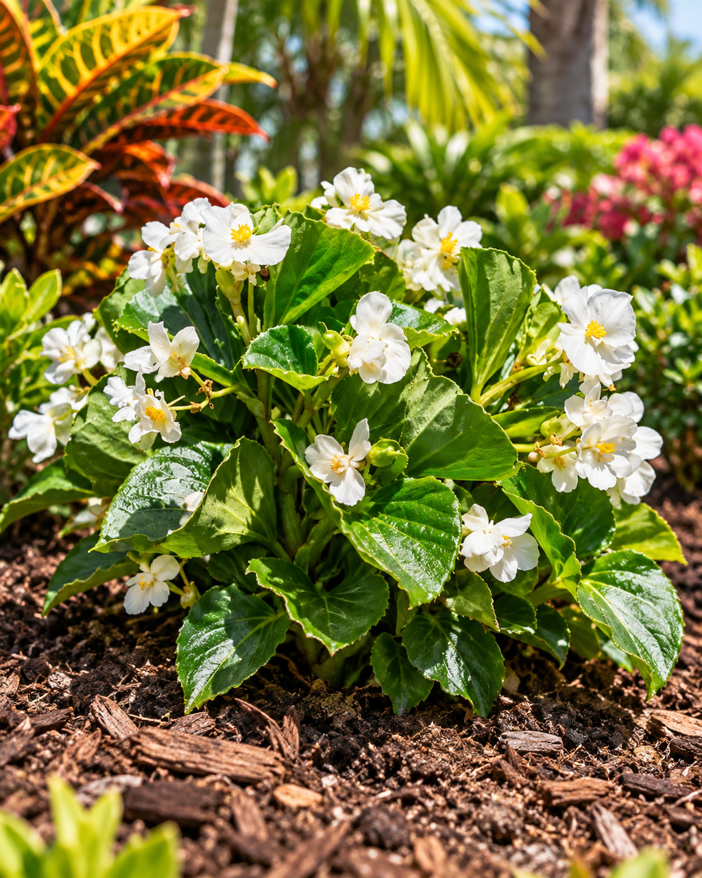 Begonia Top Hat White